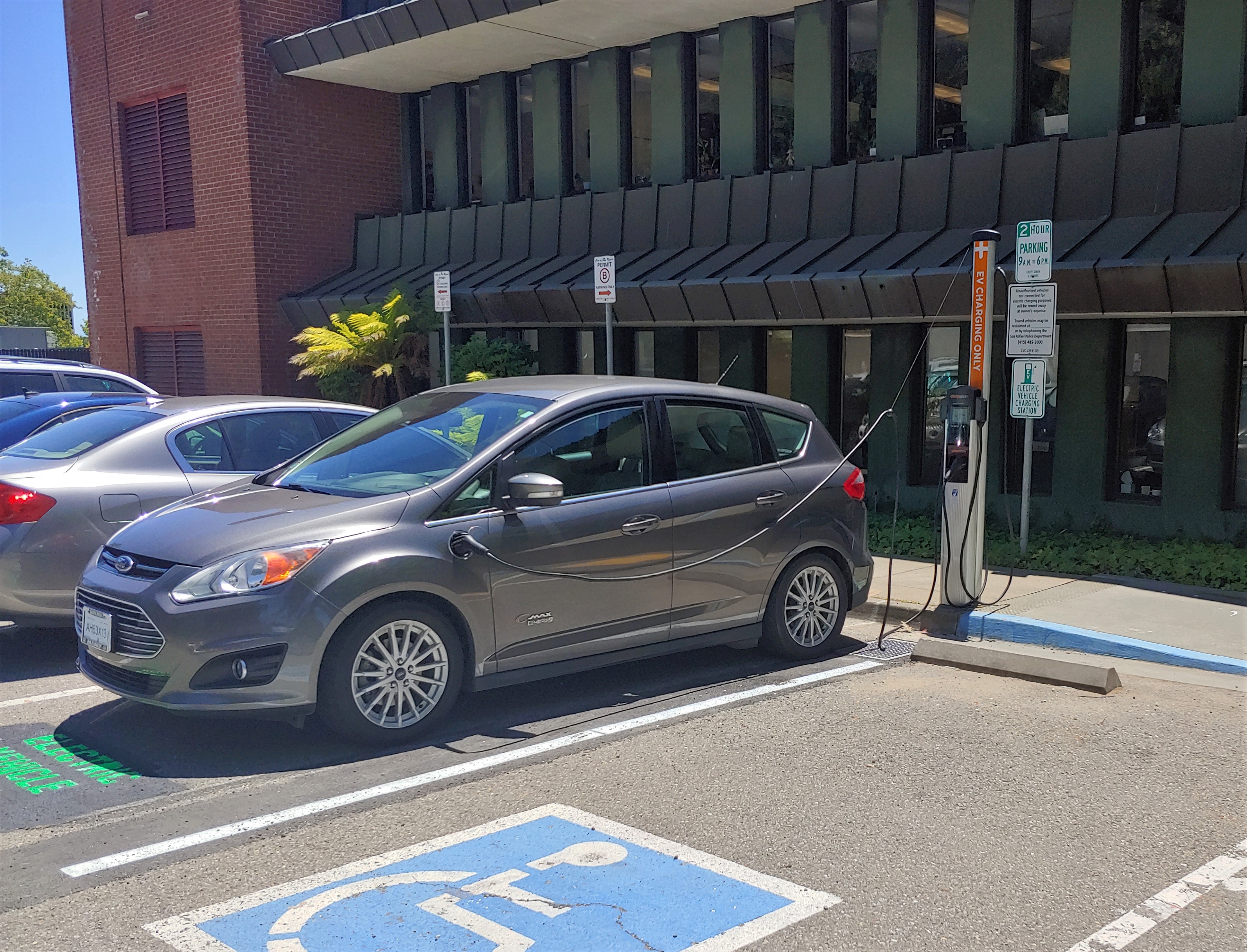 electric vehicle charging parking spot