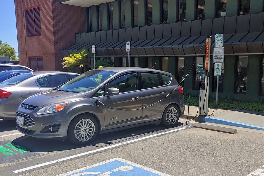 electric vehicle charging parking spot