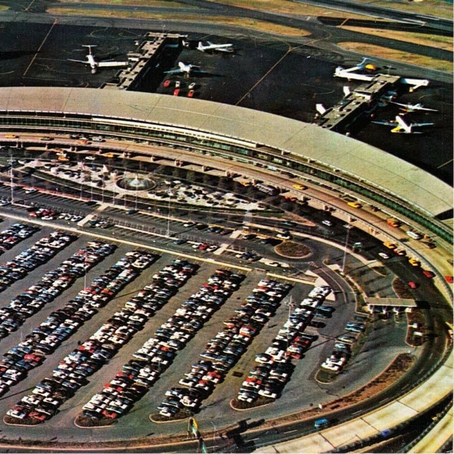 Aerial view of LaGuardia Airport showcasing various parking options