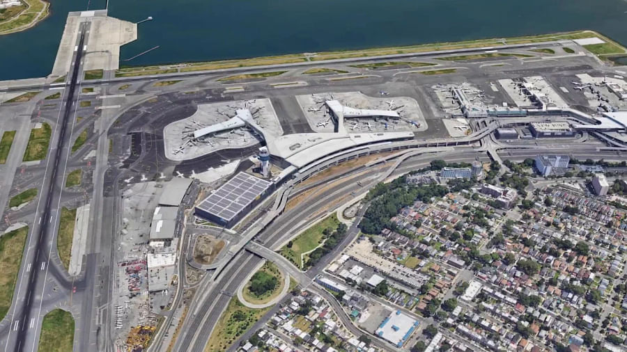 Aerial view of LaGuardia Airport in New York
