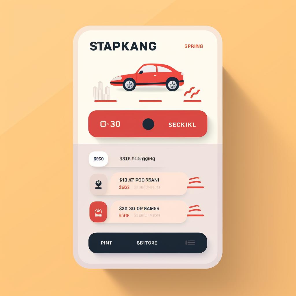 A confirmation screen for a parking slot booking